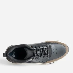 Eram Baskets/Tennis^Tennis e et kaki mix matières NOIR