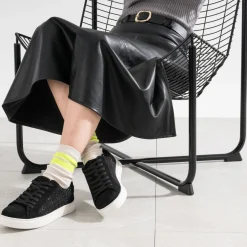 Eram Baskets^Tennis e textile motif carreaux pailletés NOIR