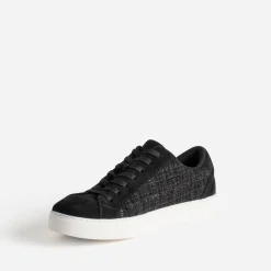 Eram Baskets^Tennis e textile motif carreaux pailletés NOIR