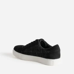 Eram Baskets^Tennis e textile motif carreaux pailletés NOIR
