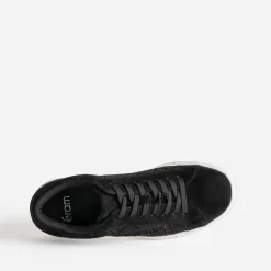 Eram Baskets^Tennis e textile motif carreaux pailletés NOIR