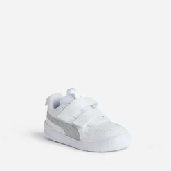 Puma Chaussures De Sport|Baskets^Tennis he et argentée à scratchs BLANC