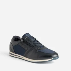 Redskins Baskets/Tennis^Tennis bleu en cuir et toile MARINE