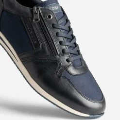 Redskins Baskets/Tennis^Tennis bleu en cuir et toile MARINE
