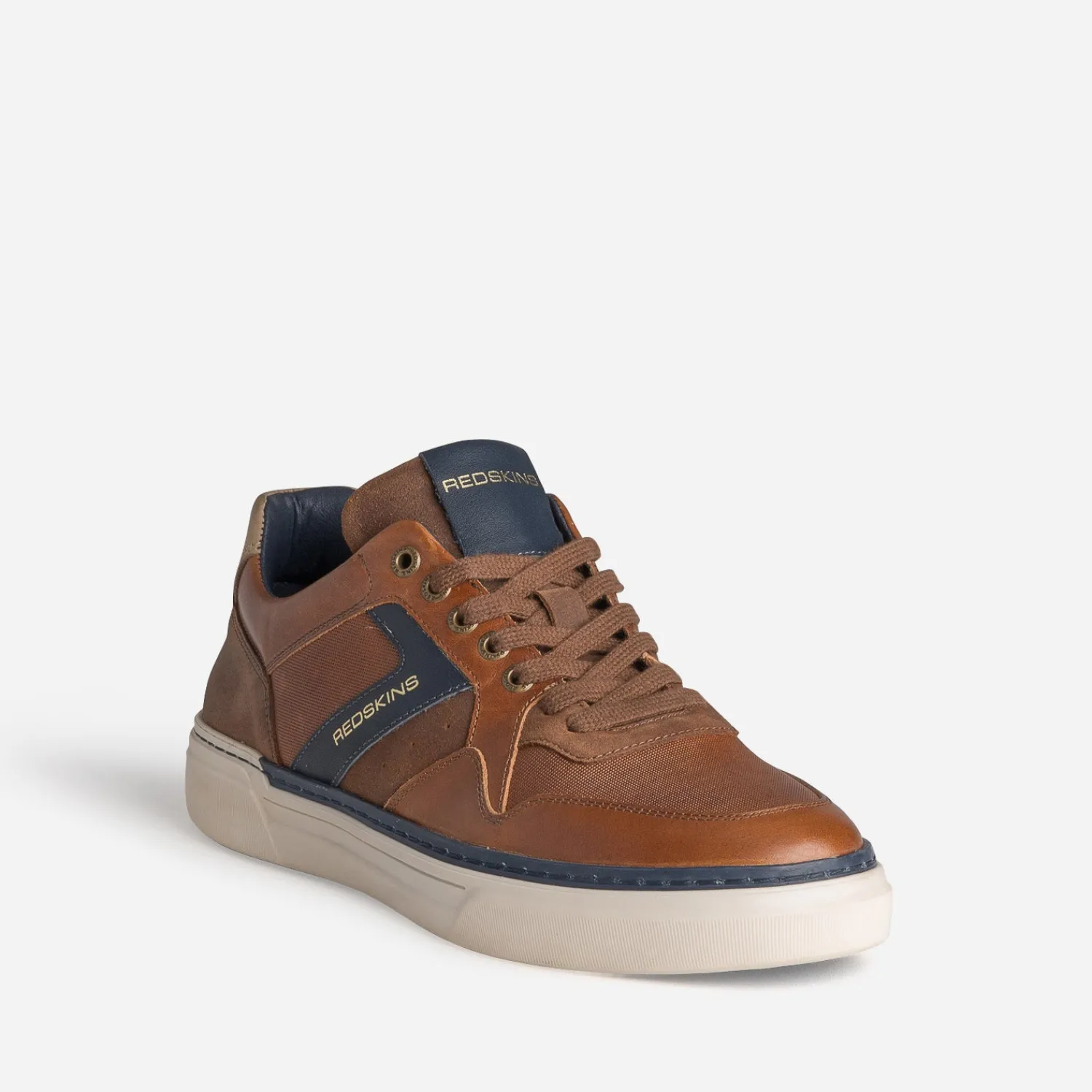 Redskins Baskets/Tennis^Tennis cuir COGNAC
