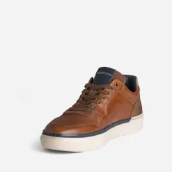 Redskins Baskets/Tennis^Tennis cuir COGNAC
