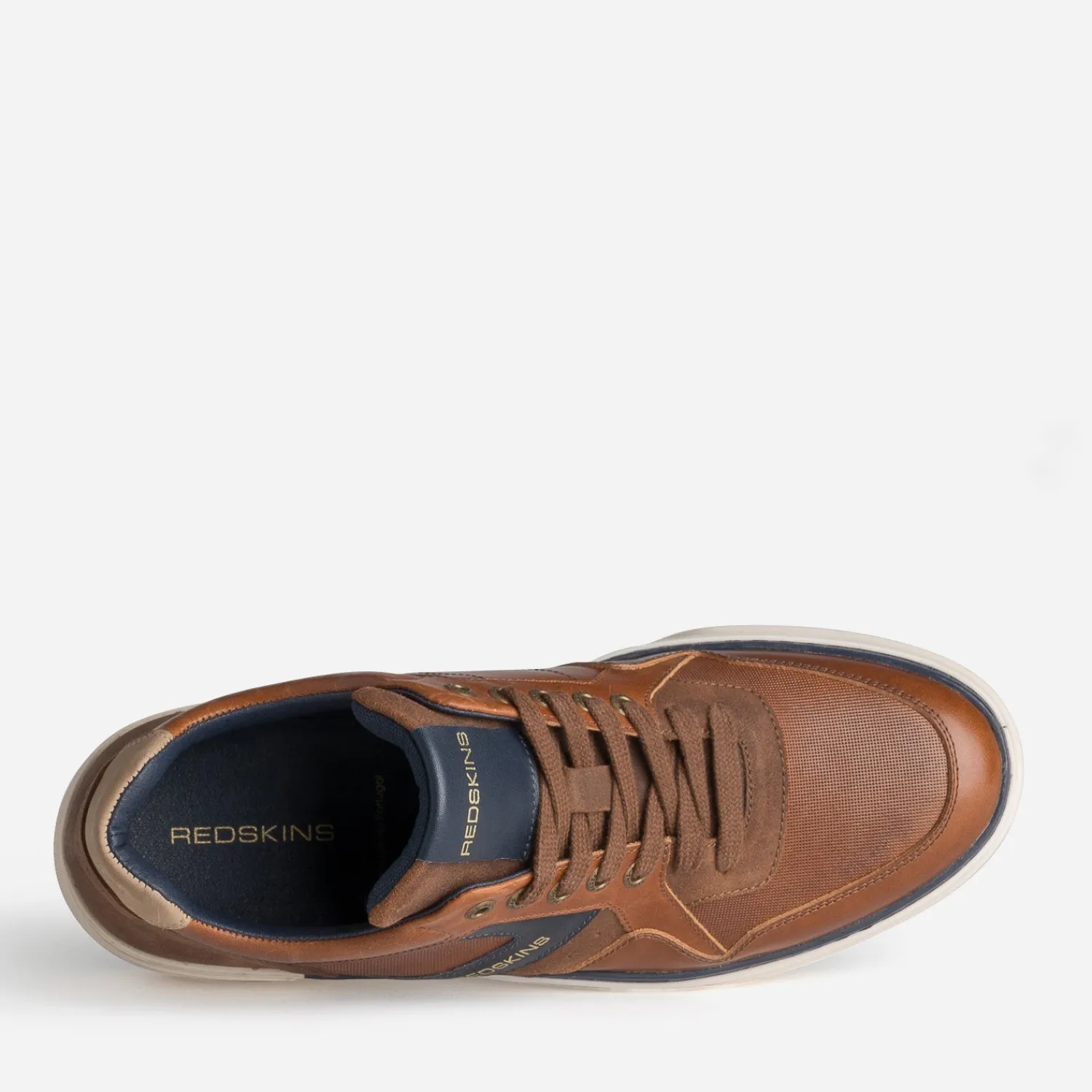 Redskins Baskets/Tennis^Tennis cuir COGNAC