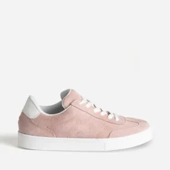 Eram Baskets^Tennis cuir velours ROSE