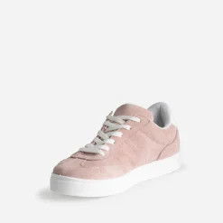 Eram Baskets^Tennis cuir velours ROSE