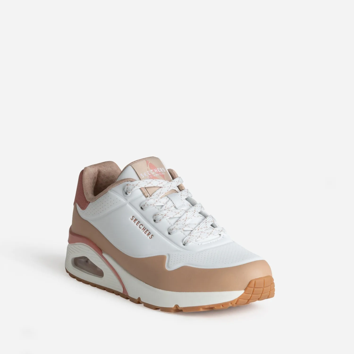 Skechers Baskets^Tennis he, beige, rose BLANC