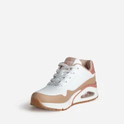 Skechers Baskets^Tennis he, beige, rose BLANC