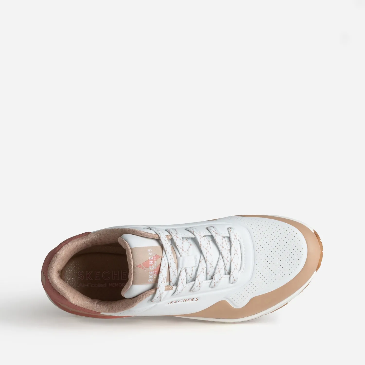 Skechers Baskets^Tennis he, beige, rose BLANC