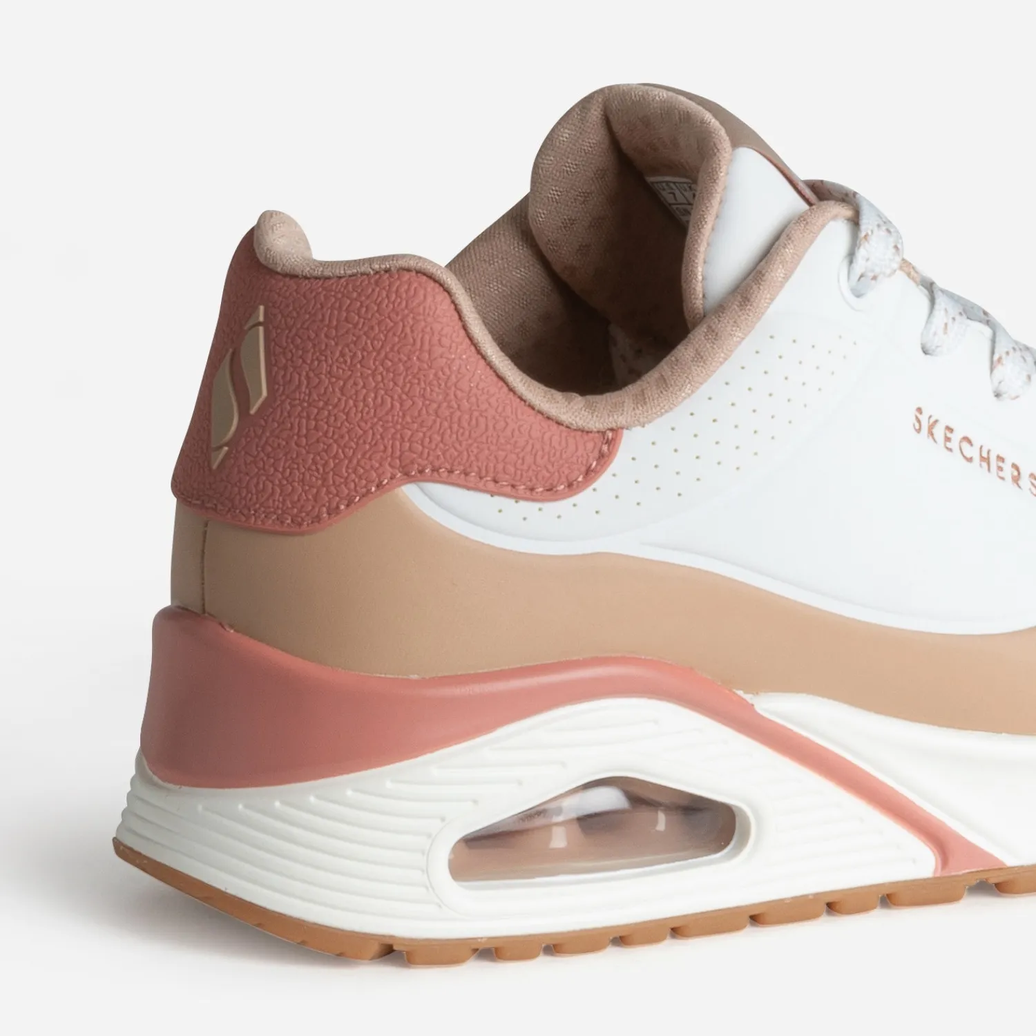 Skechers Baskets^Tennis he, beige, rose BLANC