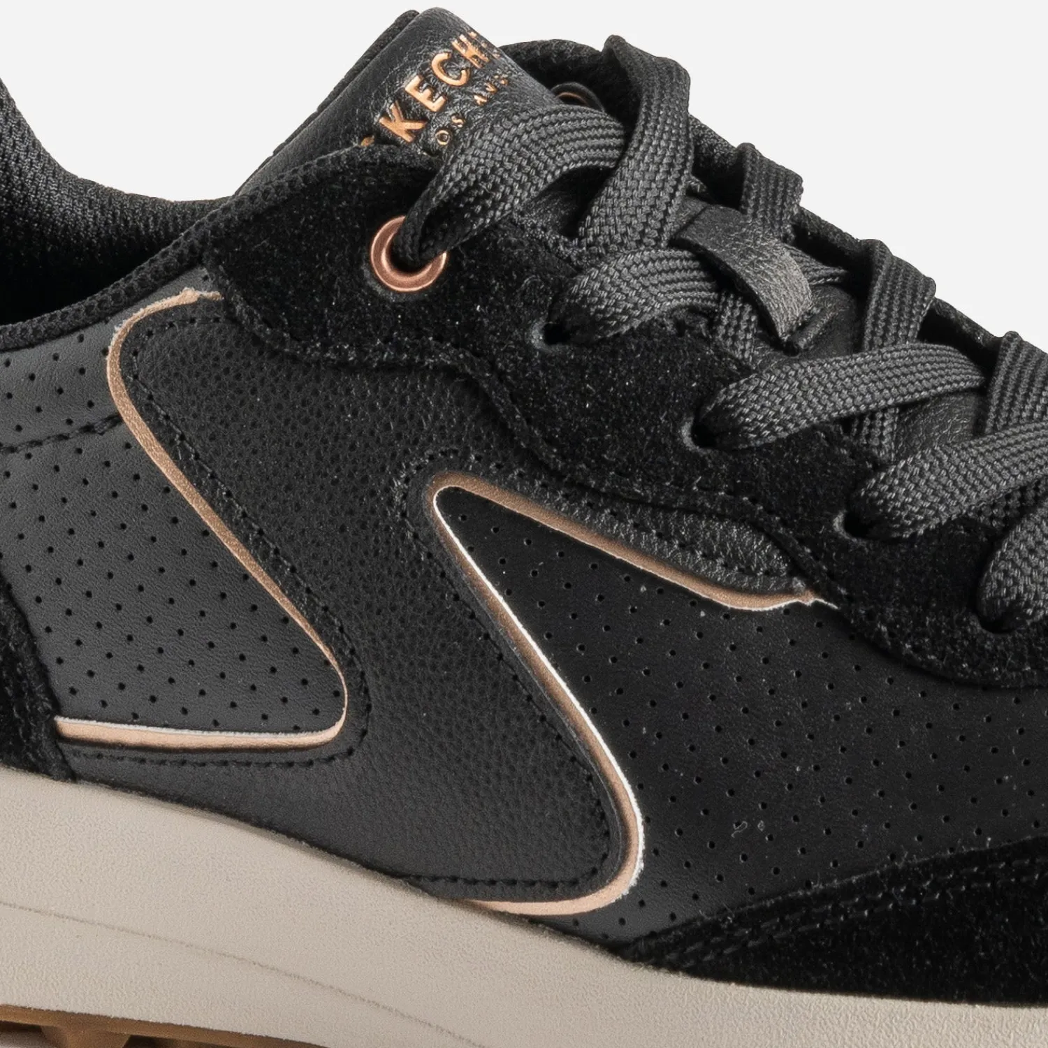 Skechers Baskets^Tennis e bi-matière NOIR