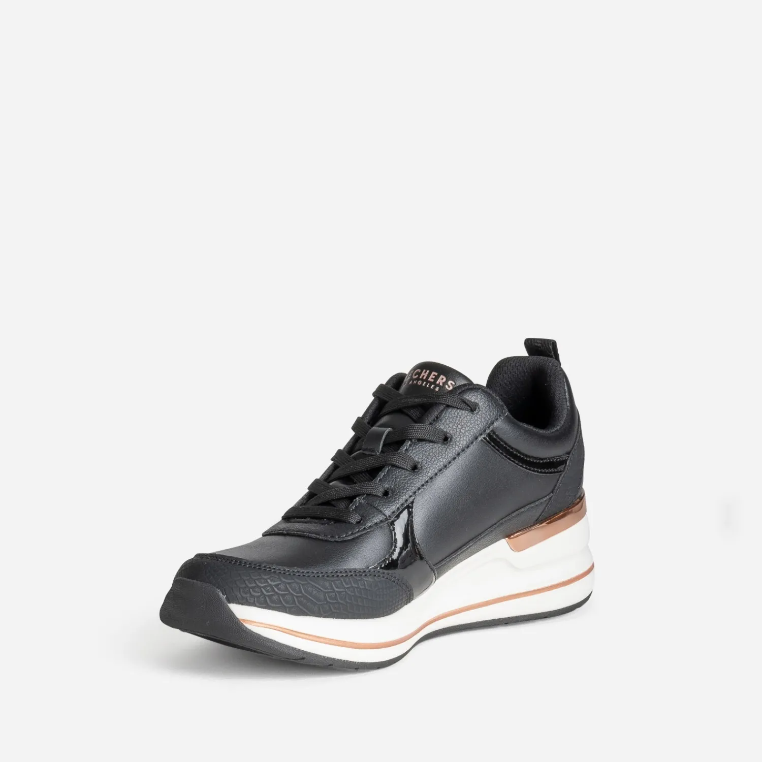 Skechers Baskets^Tennis e détails cuivrés NOIR