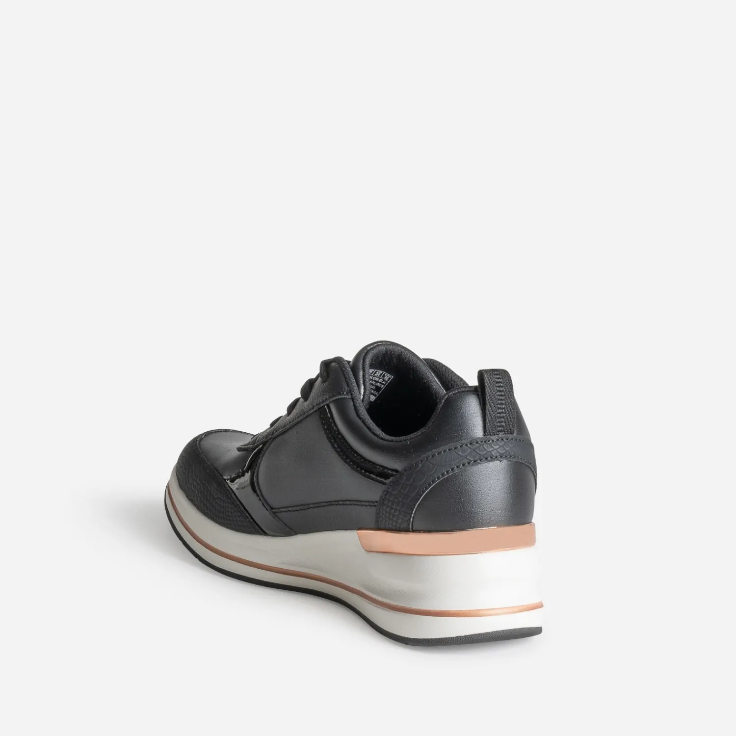 Skechers Baskets^Tennis e détails cuivrés NOIR