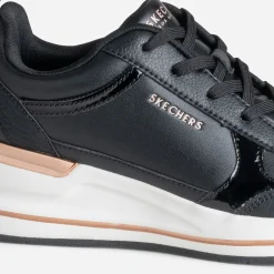 Skechers Baskets^Tennis e détails cuivrés NOIR