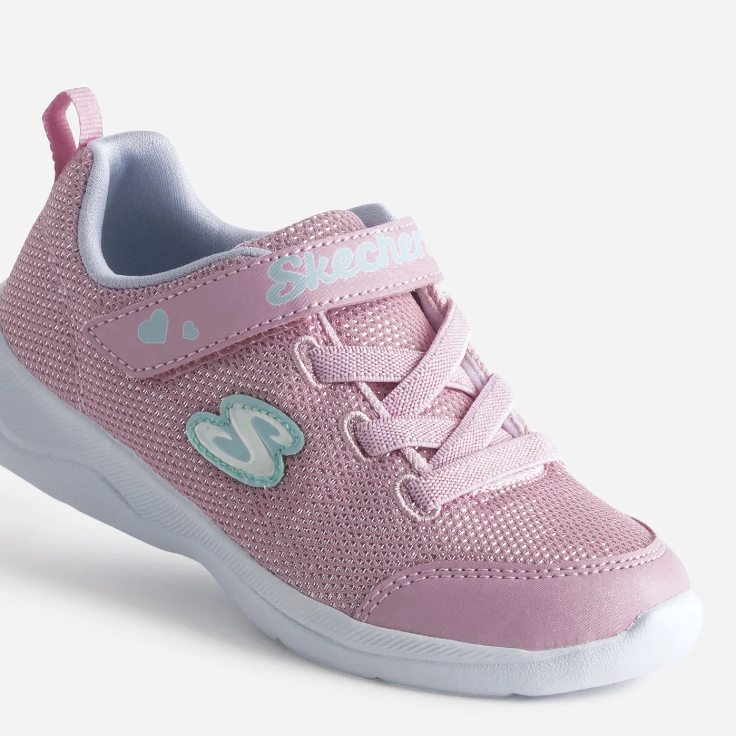 Skechers Baskets^Tennis mesh pailleté ROSE