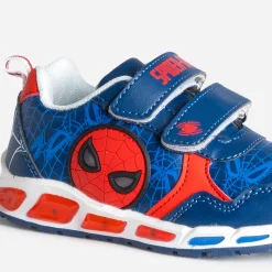 703 Baskets^Tennis SPIDERMAN e et rouge lumineuse BLEU
