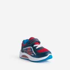 703 Baskets^Tennis SPIDER-MAN , bleu et rouge à semelle lumineuse MARINE