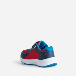 703 Baskets^Tennis SPIDER-MAN , bleu et rouge à semelle lumineuse MARINE