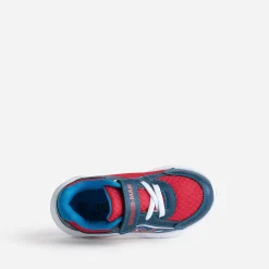 703 Baskets^Tennis SPIDER-MAN , bleu et rouge à semelle lumineuse MARINE