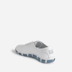 Tbs Baskets^Tennis he en cuir à semelle bicolore BLANC