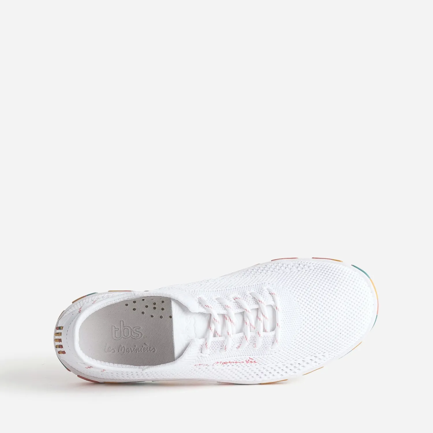 Tbs Baskets^Tennis he en mesh semelle camouflage BLANC