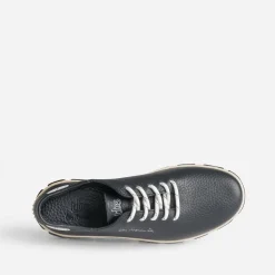 Tbs Baskets^Tennis bleu en cuir à semelle bicolore MARINE