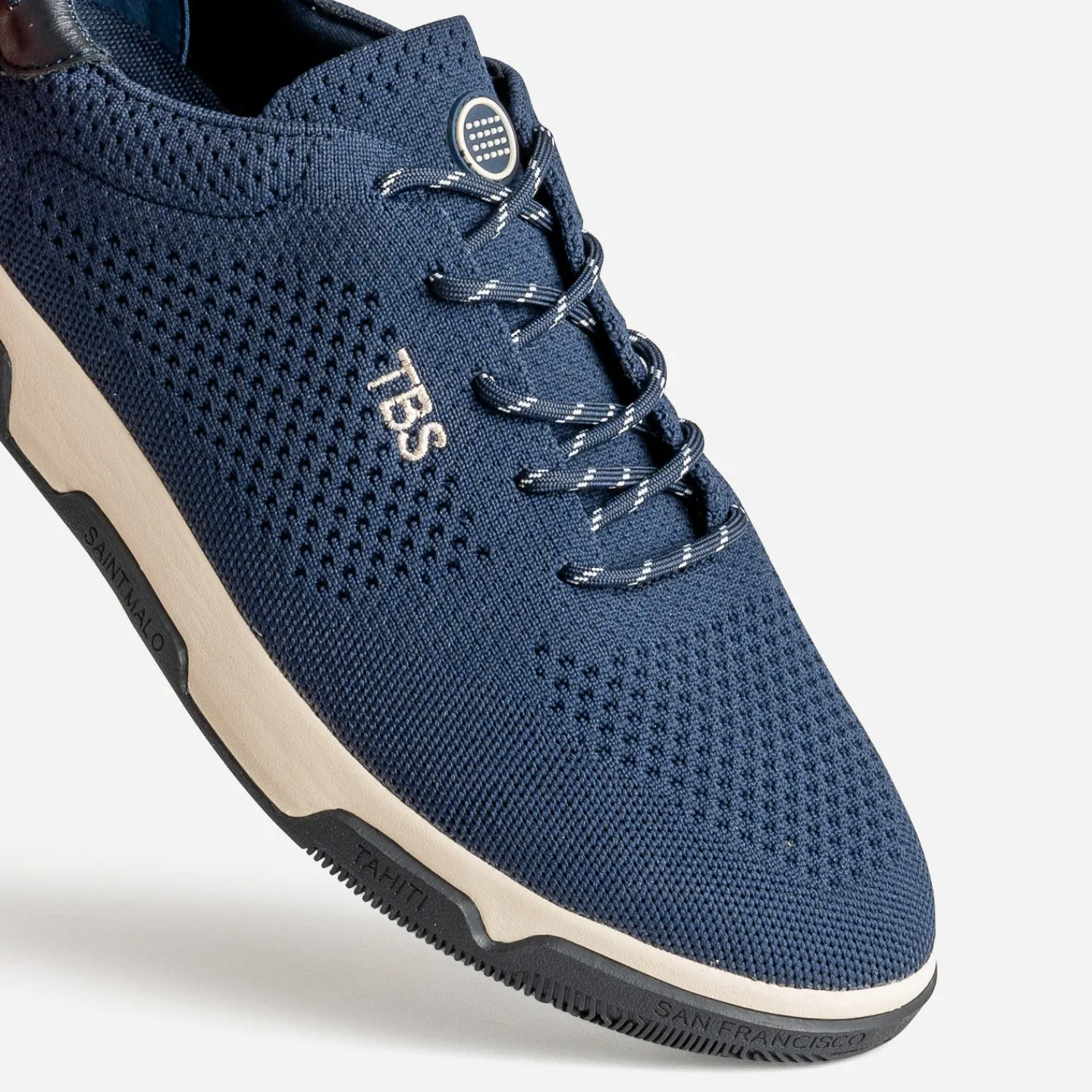 Tbs Toiles^Tennis bleu en mesh MARINE