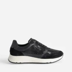 Tbs Baskets^Tennis e en cuir NOIR
