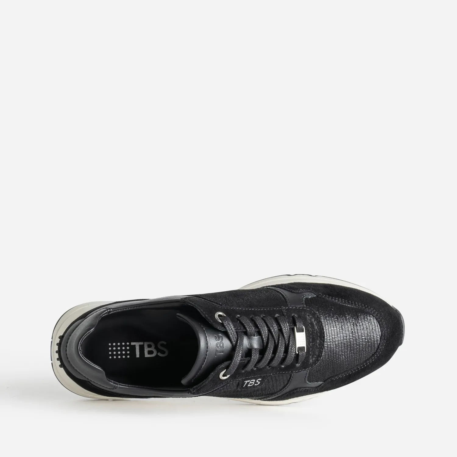 Tbs Baskets^Tennis e en cuir NOIR
