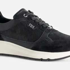Tbs Baskets^Tennis e en cuir NOIR