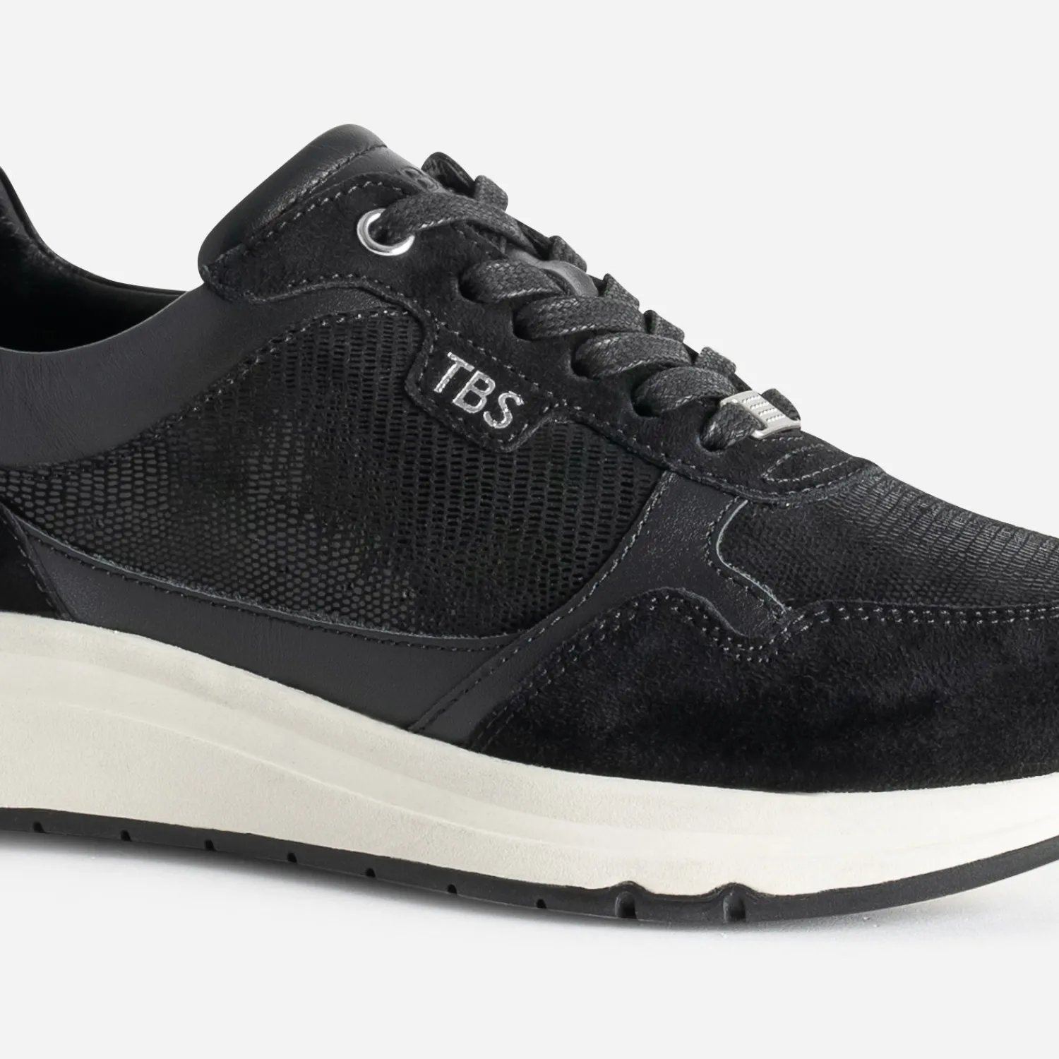 Tbs Baskets^Tennis e en cuir NOIR