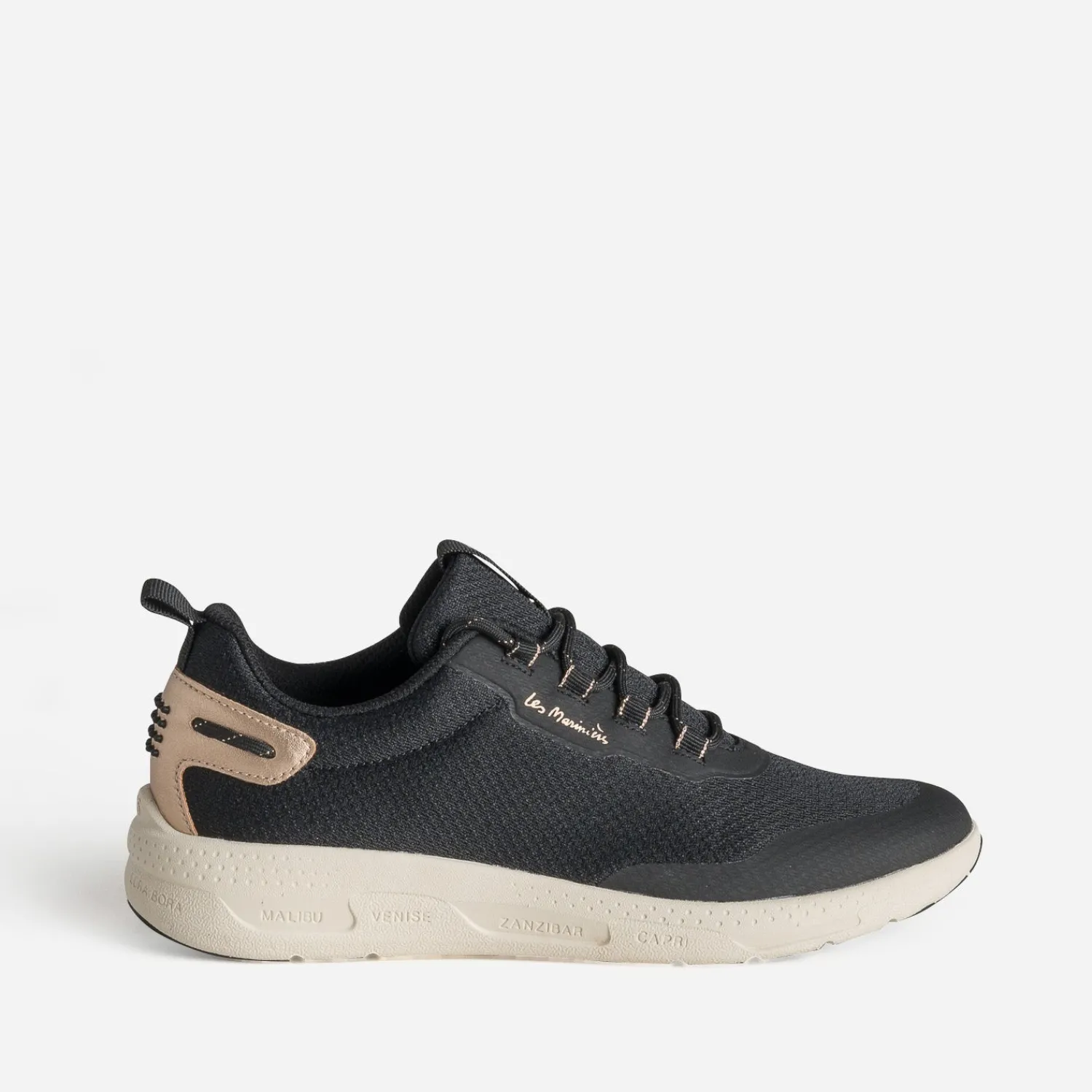 Tbs Baskets^Tennis e mesh détails cuivrés NOIR