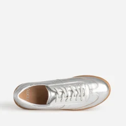 Texto Baskets^Tennis ée cuir métallisé ARGENT