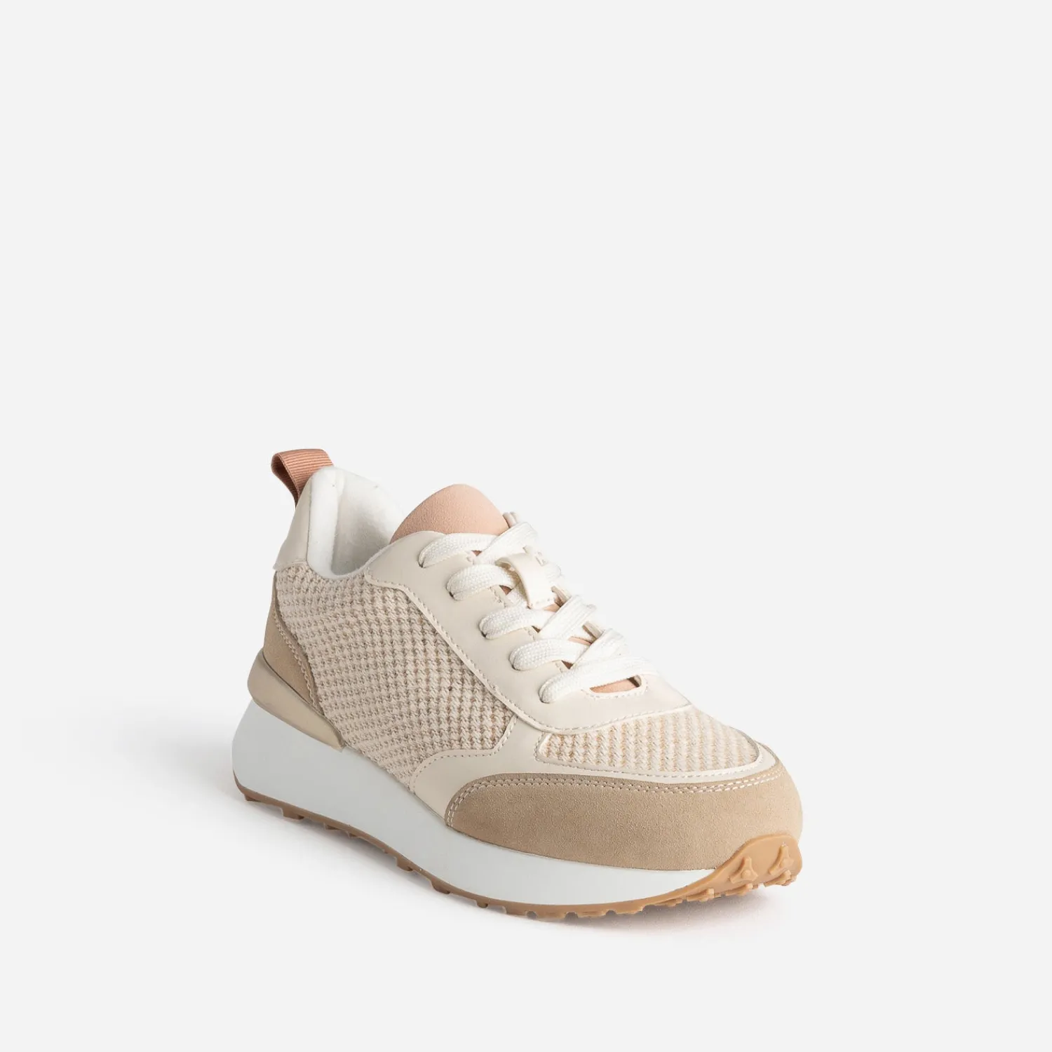 Texto Baskets^Tennis bi-matière BEIGE