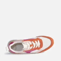 Texto Baskets^Tennis beige et terracotta à détails vernis s ROSE