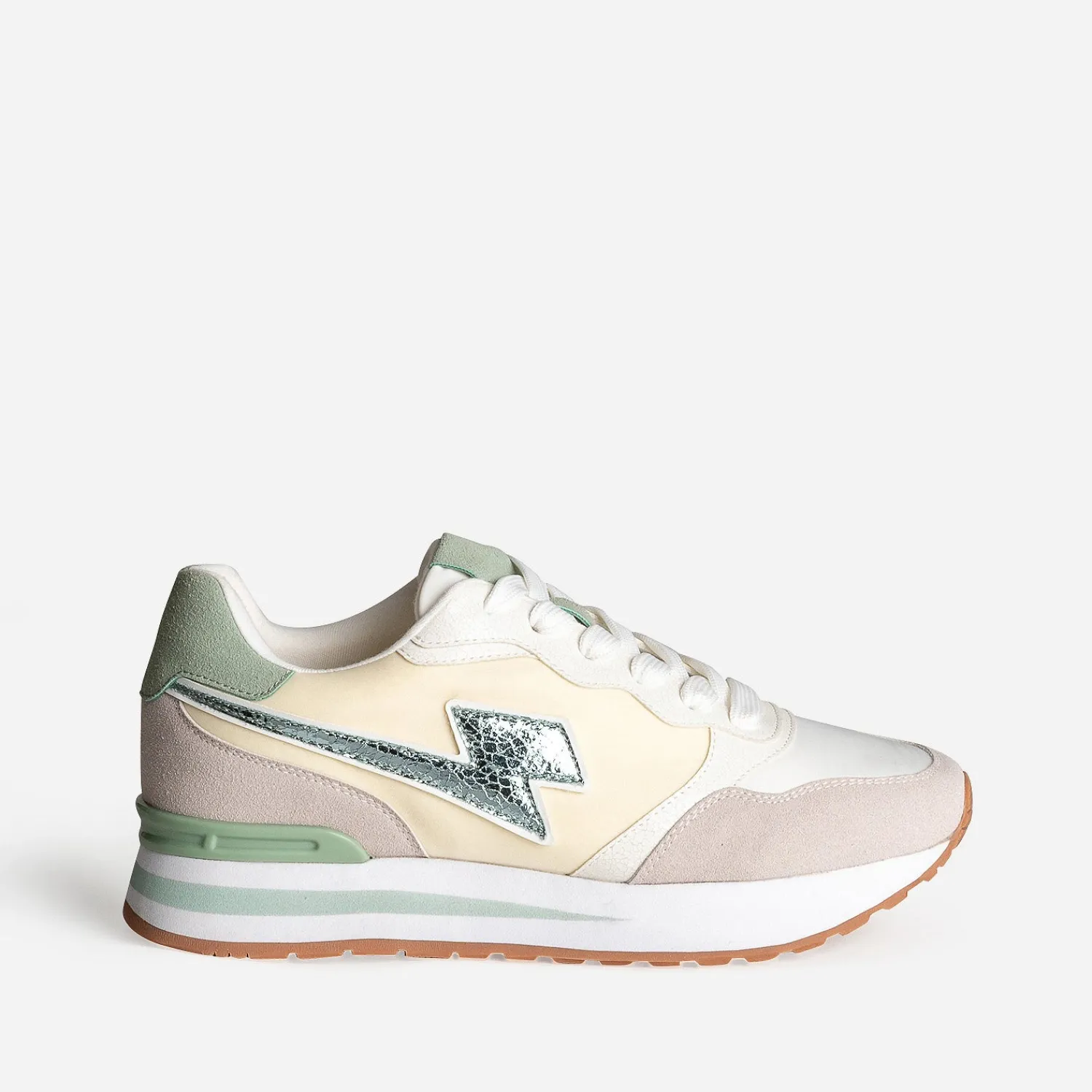 Texto Baskets^Tennis , beige, jaune, vert BLANC