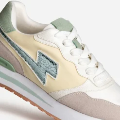 Texto Baskets^Tennis , beige, jaune, vert BLANC