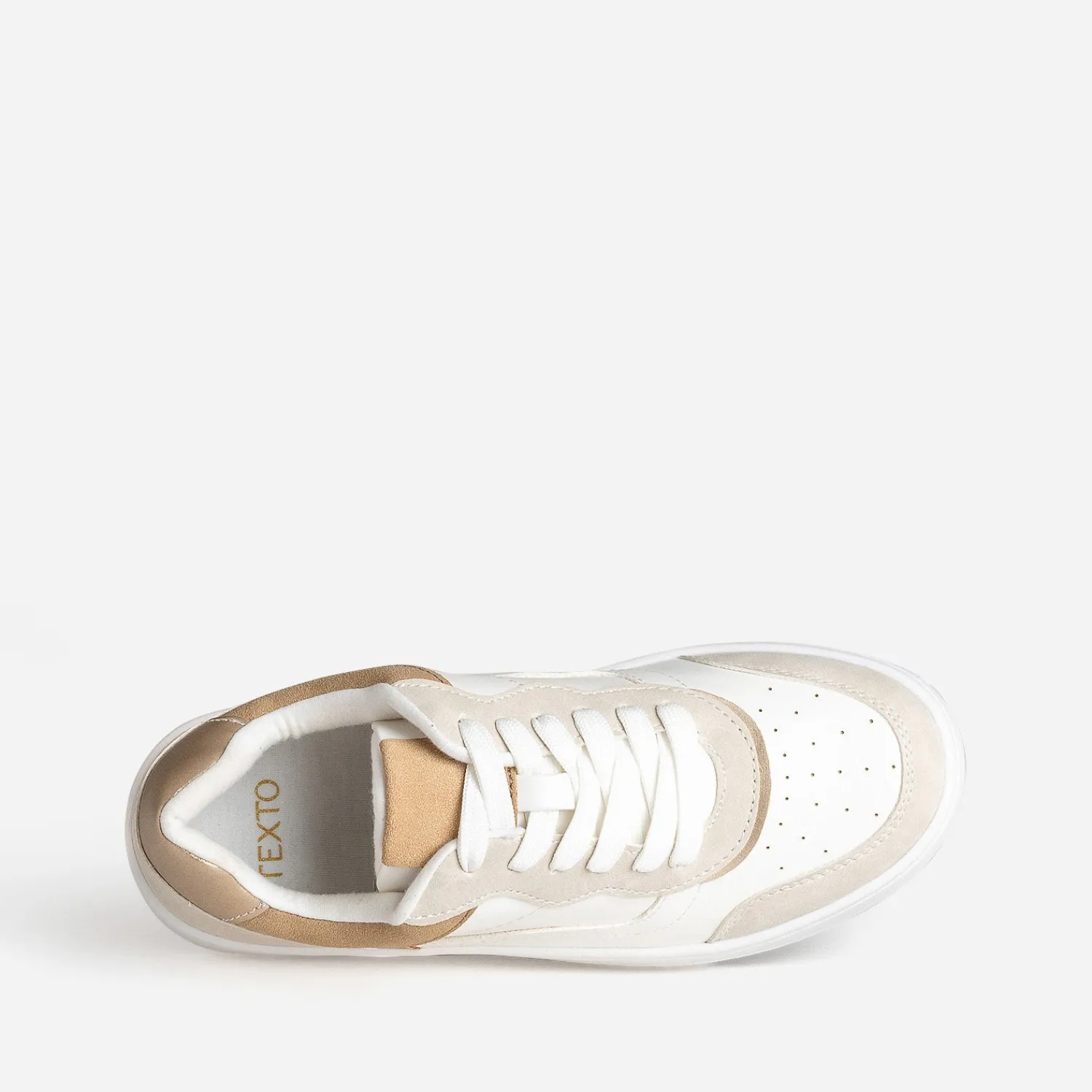 Texto Baskets^Tennis , gris, beige BLANC