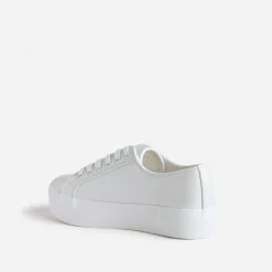 Texto Baskets^Tennis irisé embossée effet python BLANC