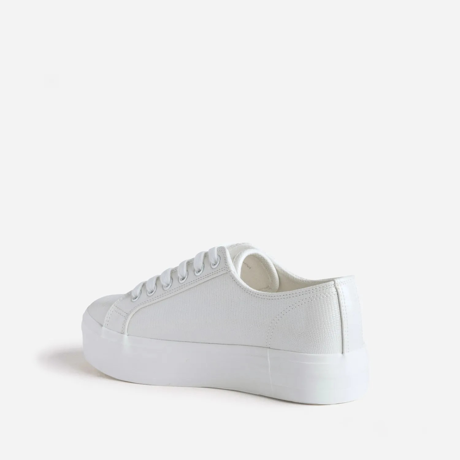 Texto Baskets^Tennis irisé embossée effet python BLANC