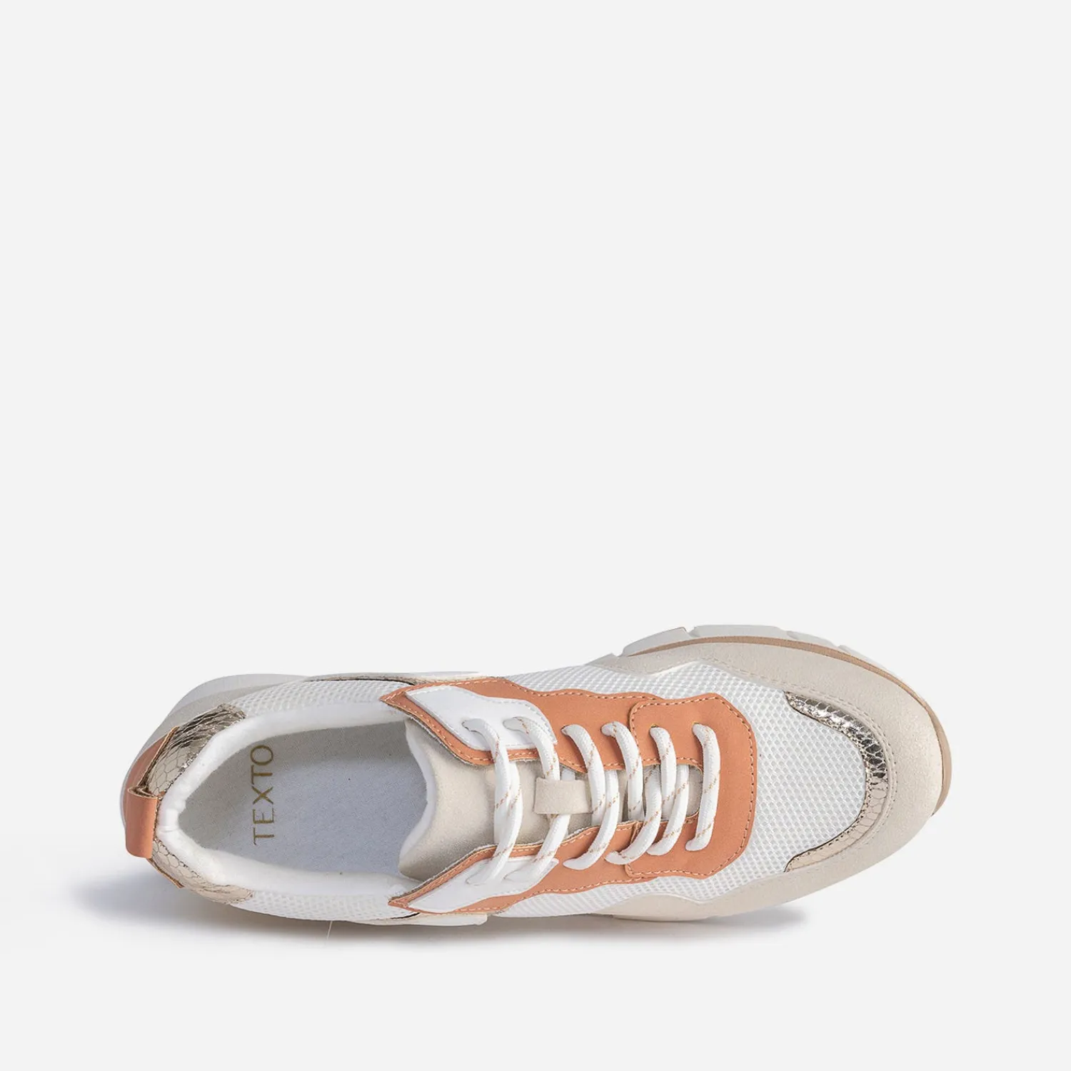 Texto Baskets^Tennis he, beige, terracotta et or BLANC