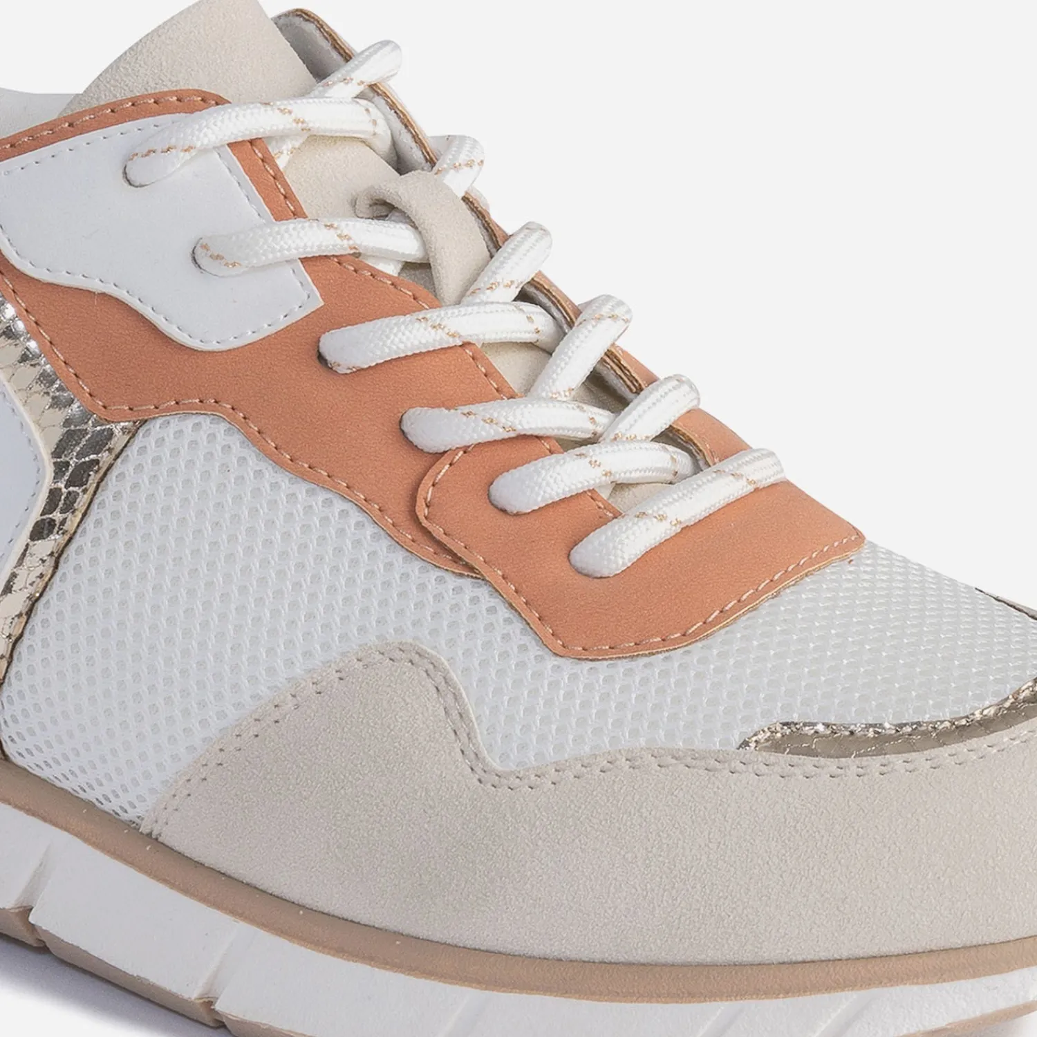 Texto Baskets^Tennis he, beige, terracotta et or BLANC