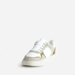 Texto Baskets^Tennis he, beige, effet léopard BLANC