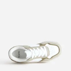 Texto Baskets^Tennis he, beige, effet léopard BLANC