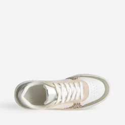 Texto Baskets^Tennis he, beige et verte BLANC