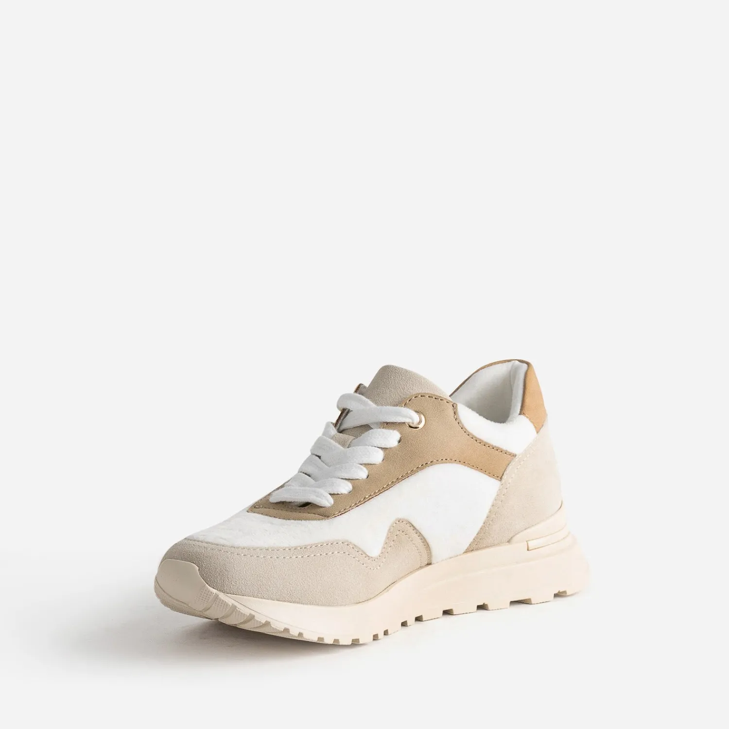 Texto Baskets^Tennis he, beige et camel BLANC