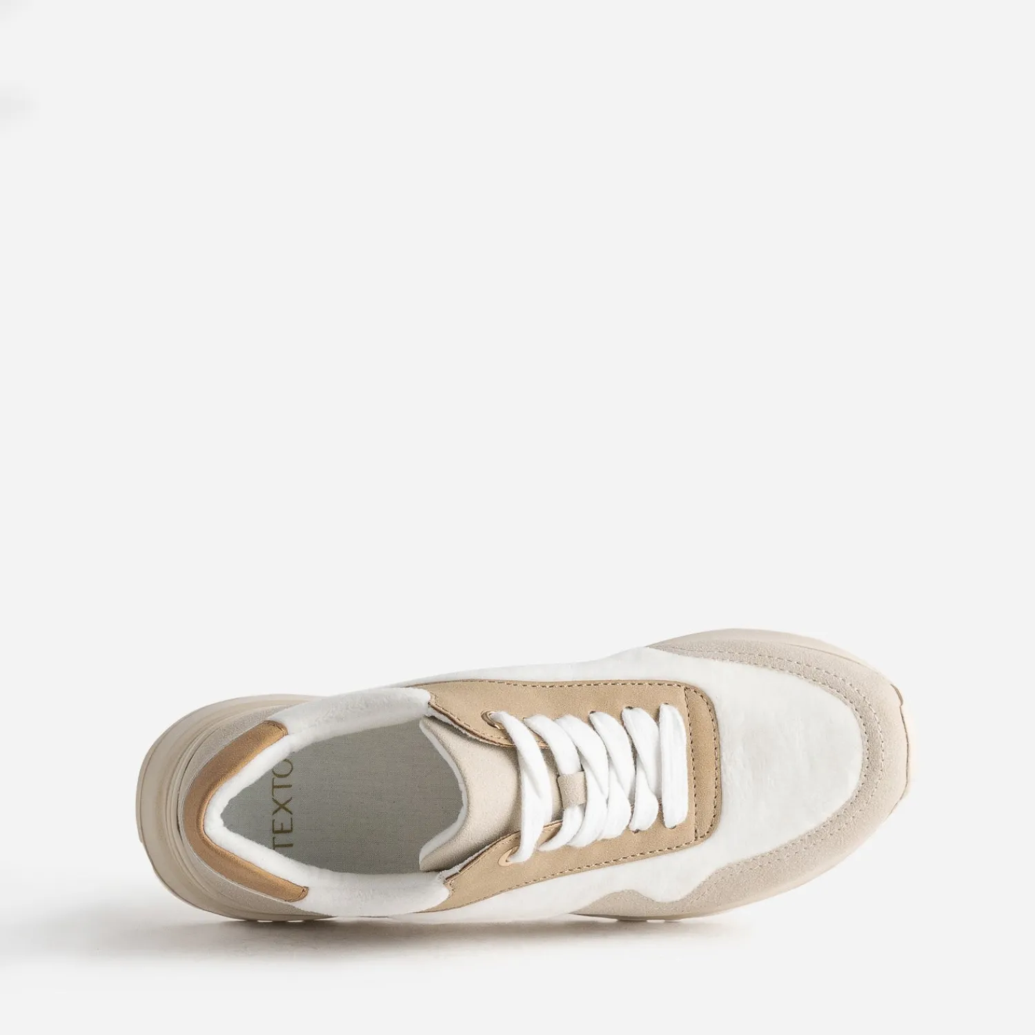 Texto Baskets^Tennis he, beige et camel BLANC